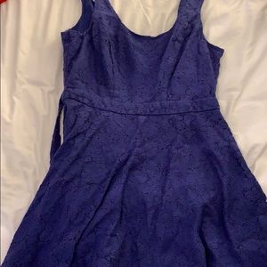 Short blue lace dress